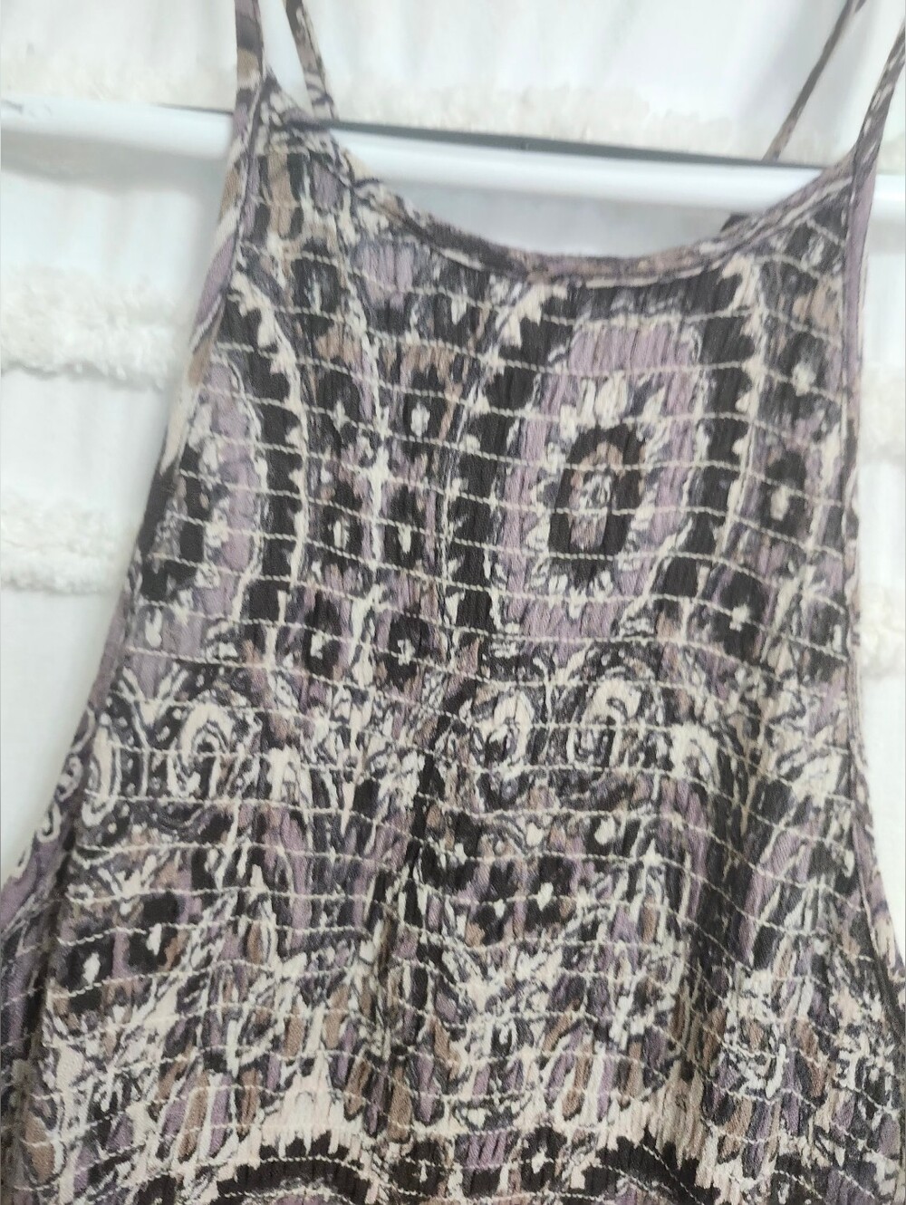 Free People "In The Sun" Smocked Paisley Print Dress. - Picture 5 of 9